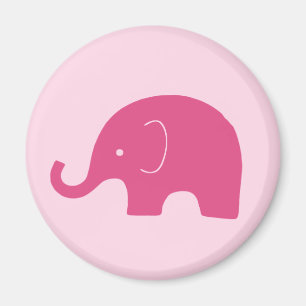 Rosa elefant magnet