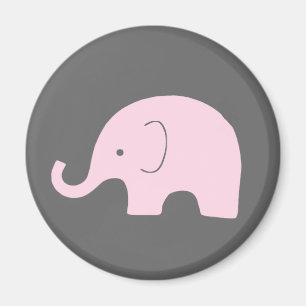 Rosa elefant magnet