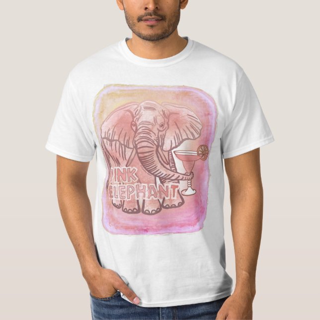 Rosa elefant t-shirt (Framsida)