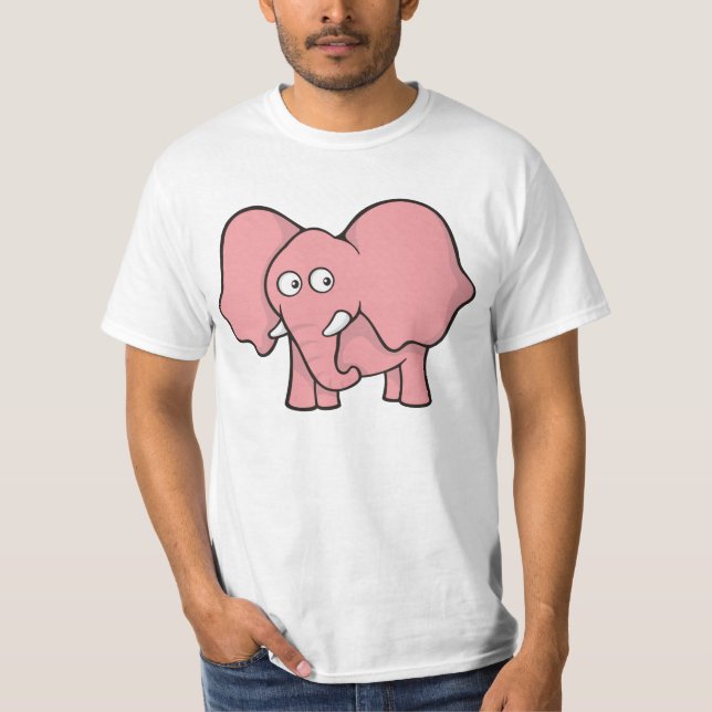 Rosa elefant t shirt (Framsida)