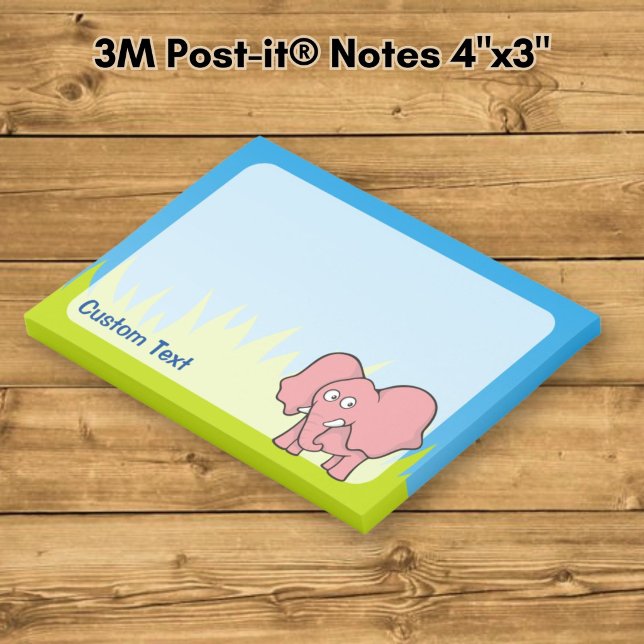 Rosa Elefant Tecknad Film Post-it Block (Skapare uppladdad)