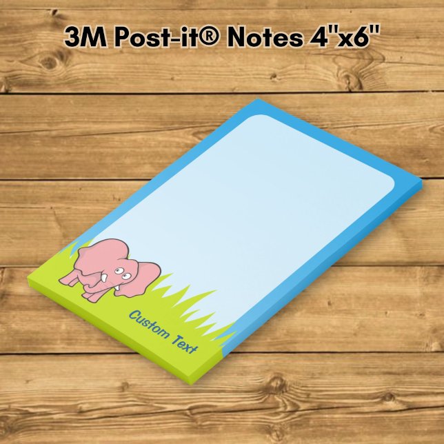 Rosa Elefant Tecknad Film Post-it Block (Skapare uppladdad)