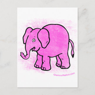 rosa elefant vykort