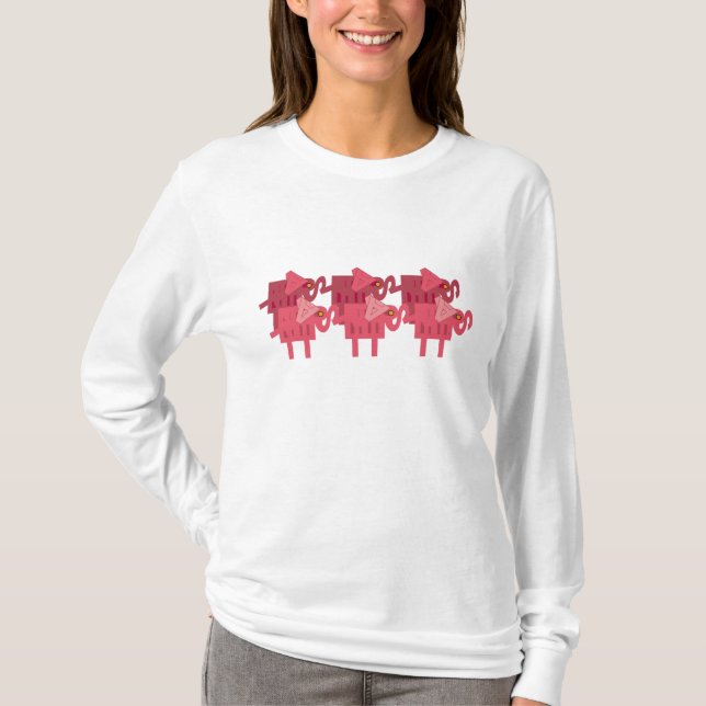 Rosa ELEFANTER Tee (Framsida)
