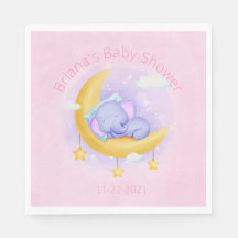 Rosa Elefantflicka Baby Shower