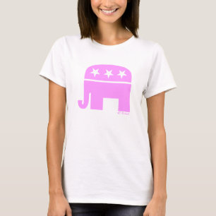 Rosa elefantGOP för stolt republikansk kvinna Tee Shirt