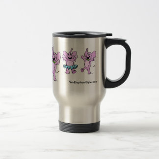 Rosa elefantlogotyptravel mug resemugg