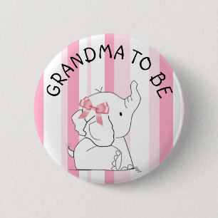Rosa Elefantmormor som ska vara babyskor Knapp