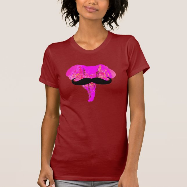 ROSA ELEFANTMUSTASCH T-SHIRT (Framsida)