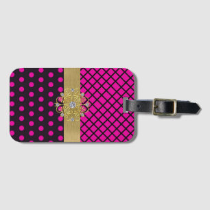 Rosa Elegance Luggage Tag Bagagebricka