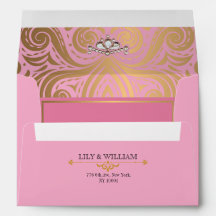 Rosa Elegant Art Deco Diamant Guld Bröllop