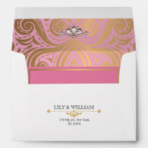 Rosa Elegant Art Deco Diamant Guld Vigselring