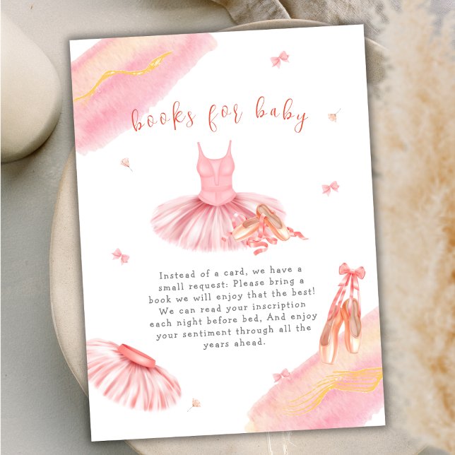 Rosa Elegant Ballerina Välkomstskylt Babykläder Tack Kort (Pink Elegant Ballerina Welcome Sign Baby Shower Thank You Card)
