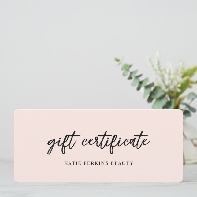  Rosa Elegant Business Gift-certifikat (Stående Fram)
