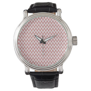Rosa Elegant Chevron Design Armbandsur
