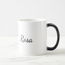Rosa: Elegant enkelradig konst-mugg