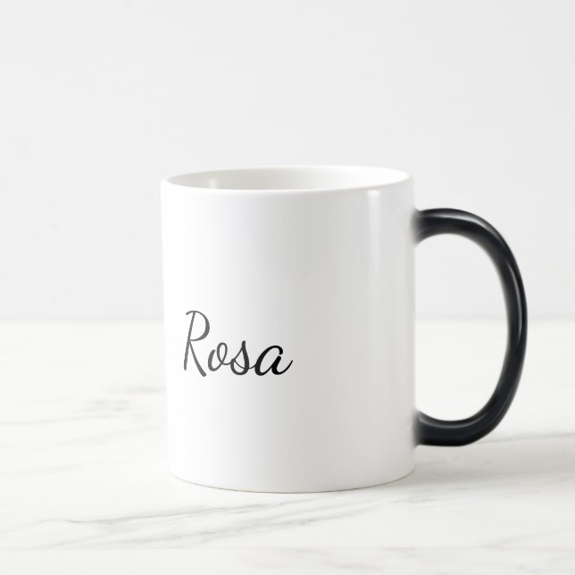 Rosa: Elegant enkelradig konst-mugg Magisk Mugg (Höger)