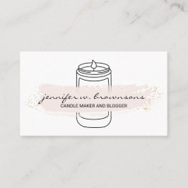 Rosa elegant, enkelt sojaläck visitkort