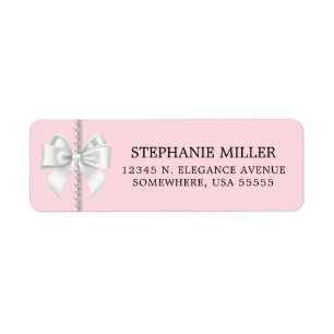 Rosa Elegant Finare Tiffany Returadress Etikett