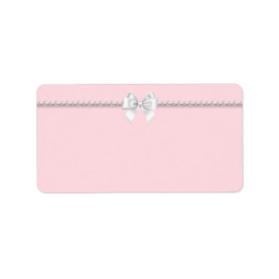  Rosa Elegant Finare Tiffany Tema Adressetikett