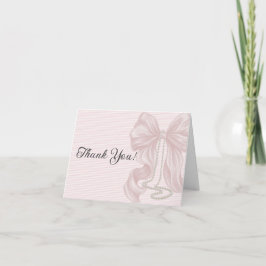 Rosa elegant flickig baby shower  tack kort
