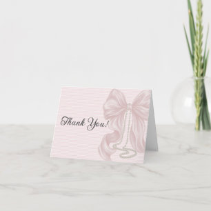 Rosa elegant flickig baby shower tack kort