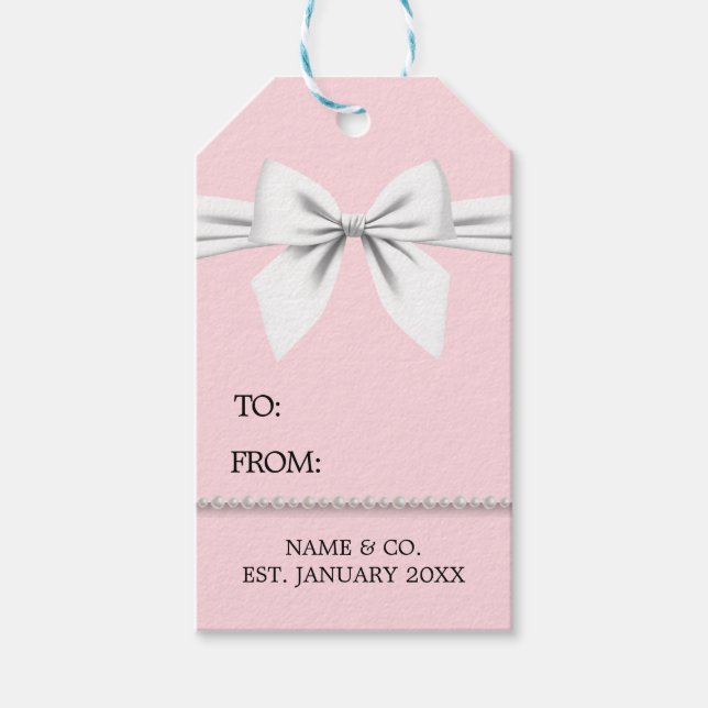 Rosa Elegant Glam Tiffany Event Tack Värdinna Presentetikett (Framsidan)