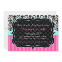 Rosa, Elegant, inbjudan till spädbarnsskussprogram