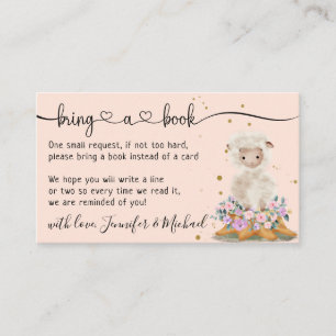 Rosa Elegant Lamm Får Bebis Baby Shower Ta Med En  Tilläggskort