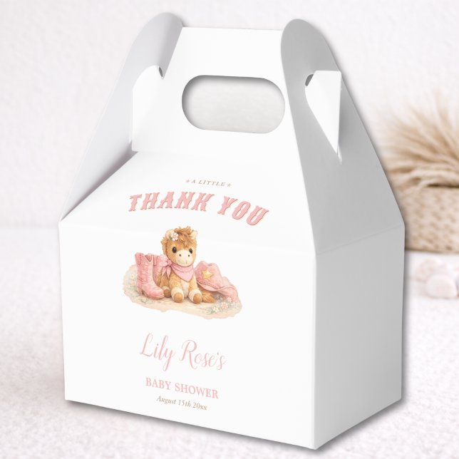 Rosa Elegant Liten Cowgirl Bebis Flickan Shower Fa Presentaskar (Skapare uppladdad)