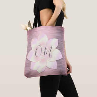 Rosa Elegant Lotus OM Tote Bag Tygkasse