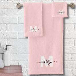 Rosa Elegant Minimal Namn Monogram