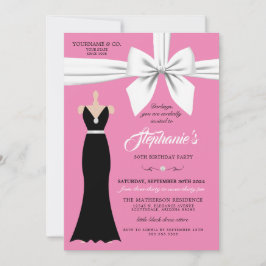 Rosa Elegant Mode Tiffany Birthday-inbjudan Inbjudningar