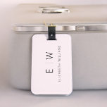 Rosa Elegant Modern minimalistisk Monogram Namn Bagagebricka<br><div class="desc">Öka din resupplevelse med vår klassiska Elegant Modern Minimalist Monogram Luggage Tag-kod. Detta noggrant designade tillbehör kombinerar sömlöst elegans med contemporaryns minimalism, och ser till att ditt bagage är sofistikerat. Den här bagagetaggen är utformad med precision och noggrannhet. Den är mer än bara en praktisk artikel. Den är en personlig...</div>
