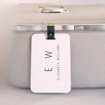  Rosa Elegant Modern minimalistisk Monogram Namn