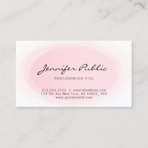 Rosa Elegant Modern minimalistisk typografi Visitkort