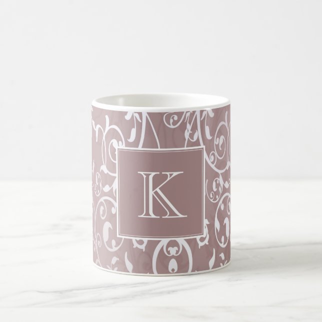 Rosa Elegant Mourish Monogram Mugg (Center)