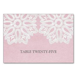 Rosa Elegant Snöre Bord-kort Bordsnummer