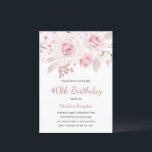 Rosa  Eleganten Ro Kvinna 40:e födelsedag Party Inbjudningar<br><div class="desc">Rosa  Ro Elegant KVINNOR 40:e födelsedagsinbjudan Se matchande samling i Niche och Nest Store</div>