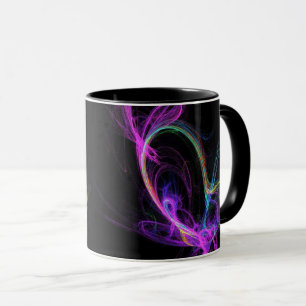 Rosa elektrisk fraktal mugg
