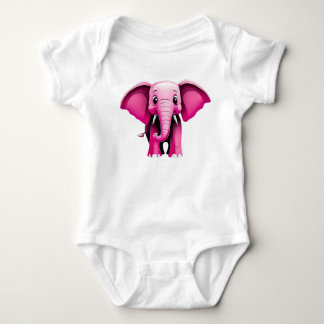 Rosa Elephant Baby Jersey Bodykostym T Shirt