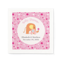Rosa Elephant Baby Shower Napkin