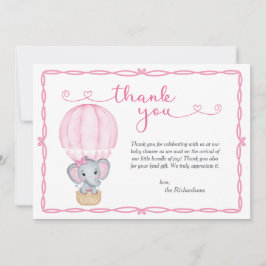 Rosa Elephant Baby Shower Tack Kort