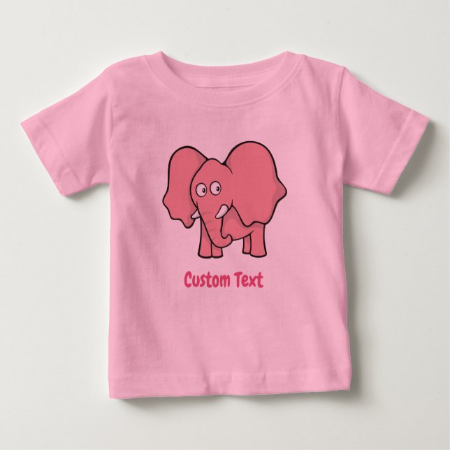 Rosa Elephant Baby T-Shirt (Framsida)