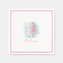 Rosa Elephant Ballerina Dancing Script Simple Cute