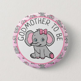 Rosa Elephant Big Godmor till Baby Shower Knapp
