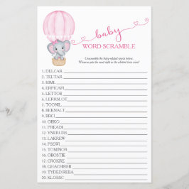 Rosa Elephant Flicka Shower Ord Scramble Game