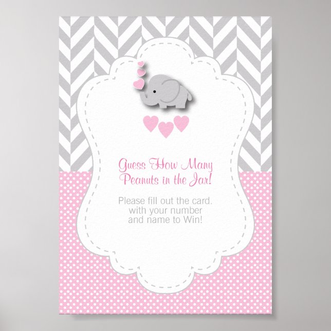 Rosa Elephant Game Instruction Poster (Framsidan)