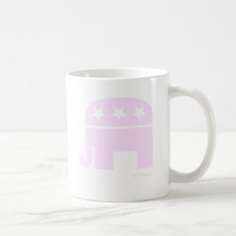 Rosa Elephant GOP Symbol Republican Women Kaffemugg