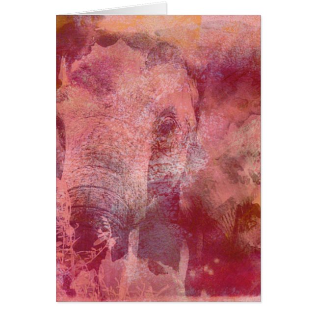 Rosa Elephant Grunge OBS Kort (Framsidan)